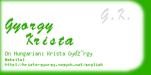 gyorgy krista business card